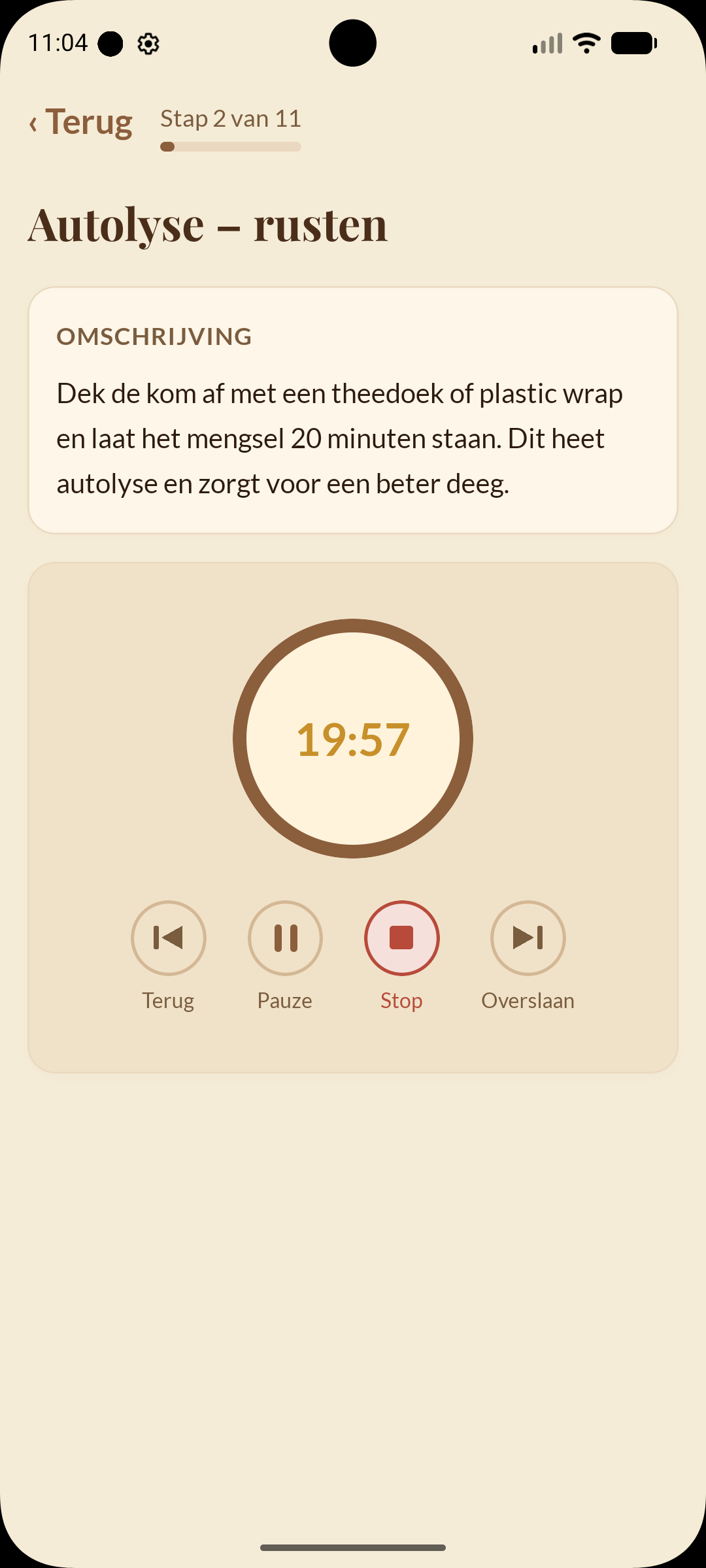 Timer aan het lopen